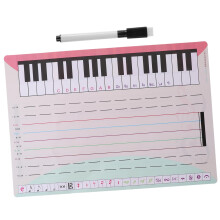 Music Staff Whiteboard with Preprinted Lines, Erasable Surface for Piano and Classroom Music Teaching