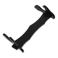 Flute Wall Mount Rack Wooden and Metal Display Shelf SpaceSaving Instrument Holder Black