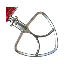 Batidor plano compatible con batidoras de pie KitchenAid con cabezal inclinable, acero inoxidable 304 resistente a la corrosión para hornear.