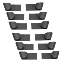Pot Lid Organiser, 12-Piece Wall Mounted Clip Set, Heat-Resistant Wear-Resistant Plastic, Space-Saving for Lids and Plates