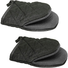 Heat Resistant Oven Gloves, 300F Non-Slip Neoprene Grip Double Layer Protection, 2-Piece Kitchen Set