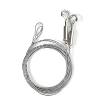 Adjustable Picture Hanging Wire with Push Button Control, 2 Metre Max Length, Supports 20 kg, for Heavy Mirrors and Chandeliers, 2 Pieces Included