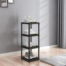 Estante organizador de cocina de 4 niveles, estante de almacenamiento de plástico con diseño asiático moderno para interiores del hogar.
