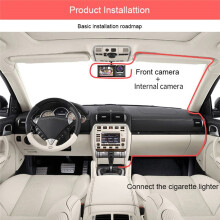 Dash Cam Front and Inside WIFI 1080P with 32G Memory Card 2Inch Screen 170 Wide Angle Night Vision WDR 24H Parking Mode