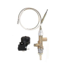 Propane Heater Control Valve and Thermocouple Kit, Brass Construction with Safety Device, for Outdoor Patio Heaters