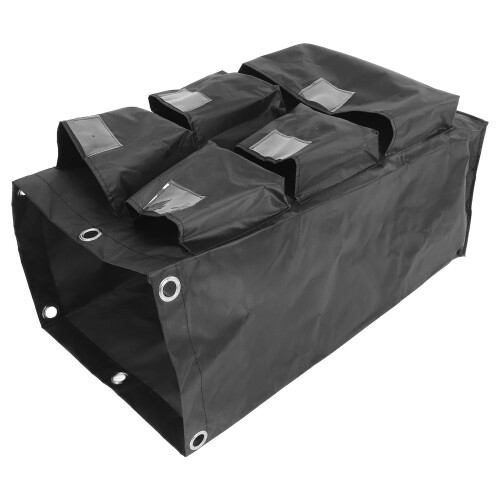 4Pièces Sac Chariot Ménage Noir 1