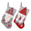 Large 40cm Christmas Stocking with Integrated Hanging Loop for Mantel - Single Piece Pack 1