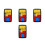 4Pcs Black Sliding Puzzle Toy Plastic Brain Teaser Game 5