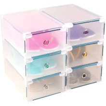 Caja apilable para guardar zapatos, contenedor de plástico transparente de 28 x 18 x 9,5 cm para organización del armario y el hogar.