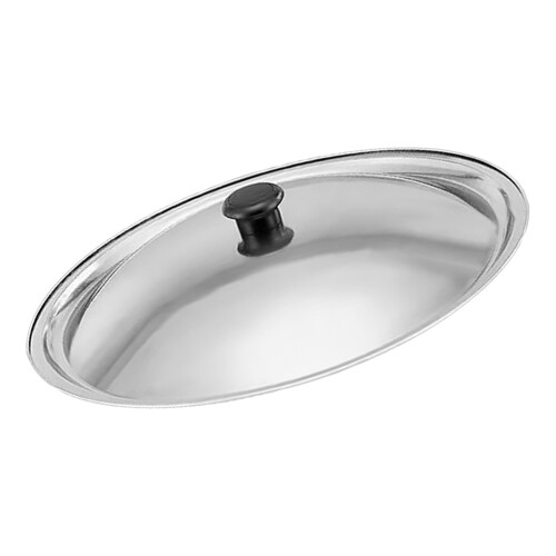 2Pcs Universal Silver Stainless Steel Pot and Pan Lids for Kitchen Use 1