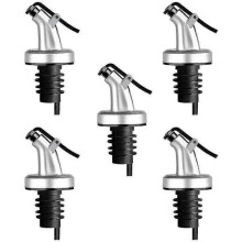 Drip-Free Oil Bottle Spout with Venting Design - Press to Open Silicone Stopper Funnel for Easy Pouring