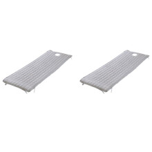 2X Die Matratzenbezug für Massage Tisch Bett mit Loch, Kosmetik Salon Auflage, Rutschfestes Kissen 185 x 70 cm Grau Bettpolsterdicke 2 mm