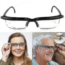 Focus Adjustable Glasses with Independent Diopter Control, for Computer Reading Driving, Aluminium Alloy Frame