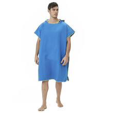 Surfponcho, 110x90cm omkleedbadjas van microvezel met capuchon, sneldrogende, superabsorberende handdoek voor privacy na watersporten