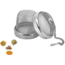 Stainless Steel Tea Infuser with Spoon, Fine Mesh Filter Ball Rotating Lock to Separate Ingredients, No Leak Design