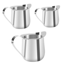Latte-Art-Becher, Edelstahl, hochglanzpoliert, konischer Ausguss, praktisches und langlebiges Barista-Werkzeug für Milchsahne-Sirup (2/3/5 oz)