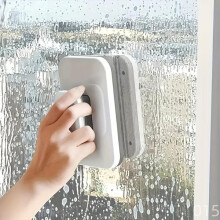 Magnetic Window Cleaner for High and Hard-to-Reach Windows, Dual-Sided Tool with Safety Rope for Efficient Cleaning