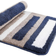 Microfibre Bath Mat 60x40 cm with Anti-Slip Backing, Highly Absorbent Quick Dry, Machine Washable for Safety in Bathroom