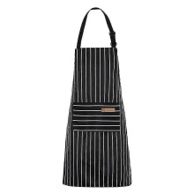 Unisex keukenschort met dubbele zakken, verstelbare tailleband, duurzaam polyesterkatoen, geschikt voor koken, bakken, barbecueën en tuinieren.