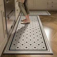 Absorbent Non-Slip Kitchen Floor Mat 50x120cm, Diatomaceous Mud Water Oil Absorption Mat for Protecting Dishes, Anti-Fatigue