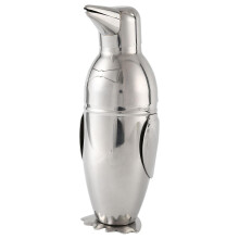Coctelera Penguin aislada de 500 ml, vaso de bartender de acero inoxidable con colador, mezclador de bebidas profesional plateado para cócteles.