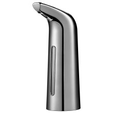 Dispensador de jabón con sensor, capacidad de 400 ml, clasificación IP67, bomba rápida de 2 segundos con escala visible.