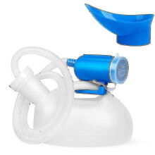 Frasco de Coleta de Urina 2000ml, Urinário Unissex Medível Anti-Vazamento com Funil de Tubo Longo, para Uso Hospitalar e Residencial