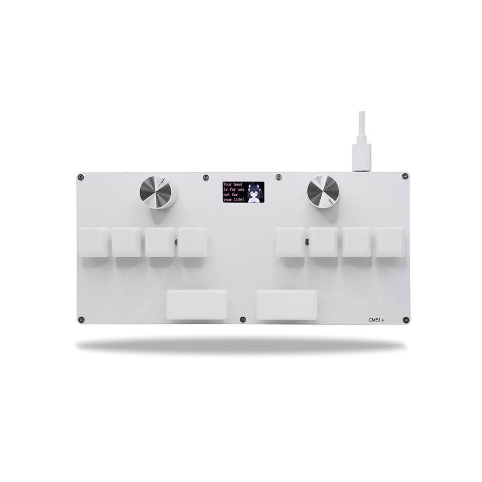 Tauoh Cm51+ Osu Gaming Keyboard White Rapid Trigger Magnetic Switche Keyboard With Knob Screen Copy Paste Shotcut White