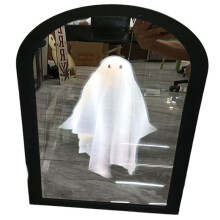 Espejo Fantasma de Halloween, Reflejo Holográfico de Terror, Decoración para Sala de Estar, Dormitorio, Cocina, Chimenea, Casa Embrujada, Bar L