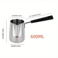 Coffee Pot with Anti-scald Handle, 600ml Stainless Steel for Efficient Home Coffee Making