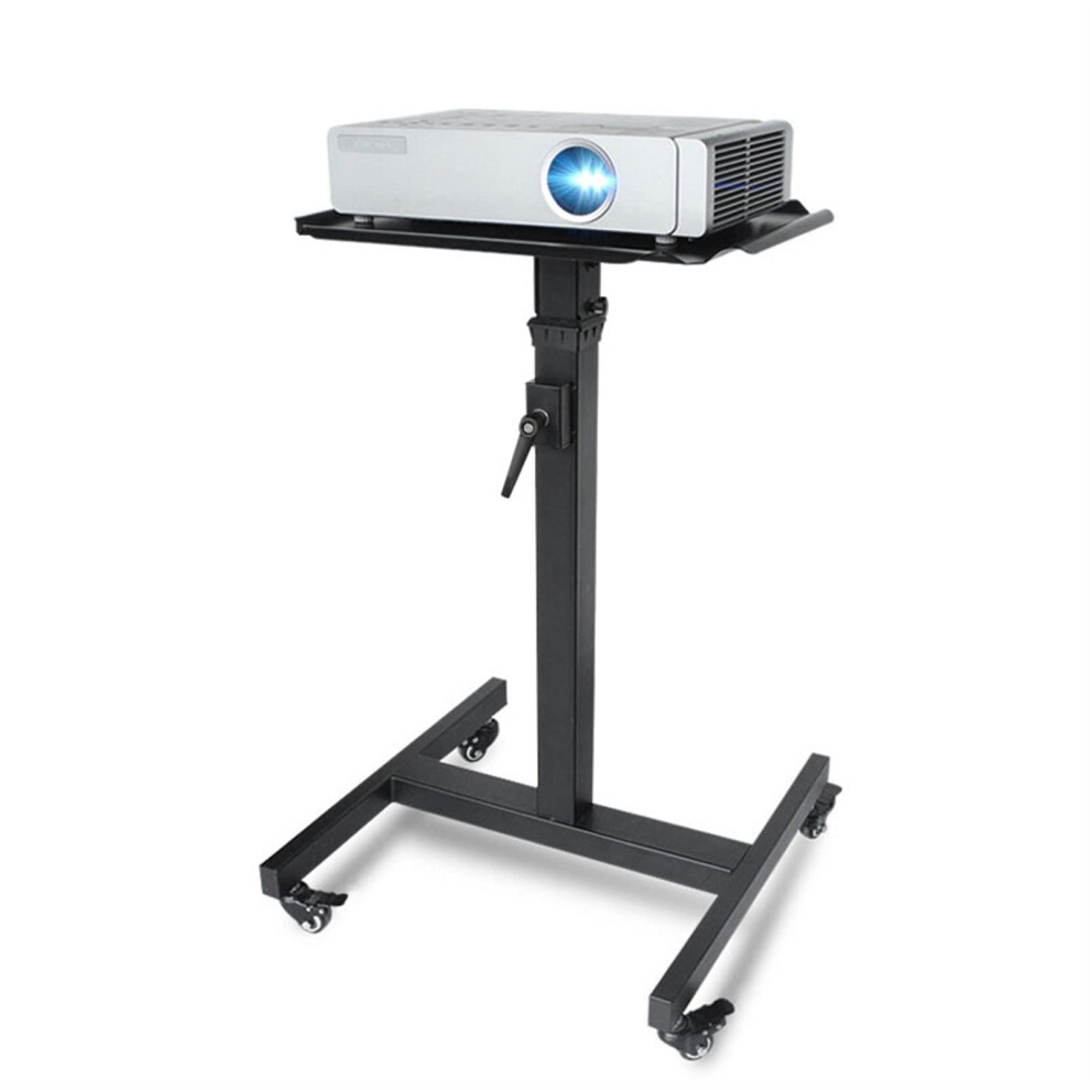 Adjustable Projector Stand With Wheels, Telescopic Height And 360 Alignment, Black 9073542091776