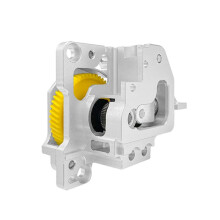 Hotend Extruder Metal Extruder with DLC-Coated Hardened Steel Gears for X1C/P1P/P1S 3D Printer Parts Silver