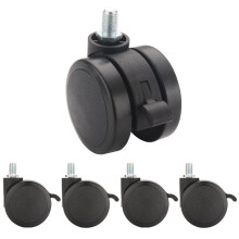 Office Chair Wheels 60mm Replacement Caster Set, Quiet Smooth Rolling, Universal 360 Swivel Pack of 5