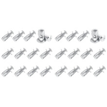 24 STUKS Holle Deuranker Schroeven Set Holle Metalen Holte Bevestiging M6 Jack Noten Insteekmoeren Bloemblaadje Moeren voor Muur Stalen Buis