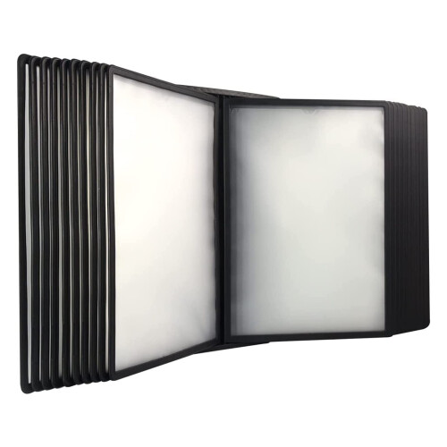 Wall Mounted File Organizer with 20Page DoubleSided A4 Display Panels for Office and Workshop