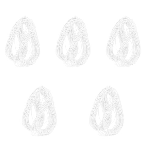 5Rolls White Elastic Line for Bracelet Making Beading DIY Accessories 2