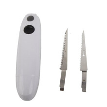 Kabelloses Elektromesser mit 21 cm langer Edelstahlklinge, ergonomischem Griff, schneidet Fleisch, Brot und Gemüse, batteriebetriebenes Küchengerät