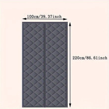Heat Retaining Door Curtain, Magnetic Winter Draft Excluder with Thermal Insulation for Bedrooms