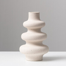 Handmade Ceramic Vase Set with Frosted Matte Finish for Dried Fresh Flowers, Nordic Home Decor