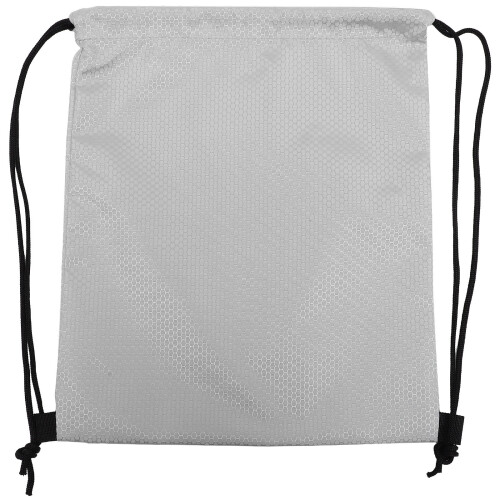 3Pcs Lightweight Drawstring Backpacks Grey Oxford Cloth Storage Bags 2