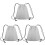 3Pcs Lightweight Drawstring Backpacks Grey Oxford Cloth Storage Bags 4