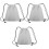 3Pcs Lightweight Drawstring Backpacks Grey Oxford Cloth Storage Bags 5