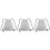 3Pcs Lightweight Drawstring Backpacks Grey Oxford Cloth Storage Bags 6