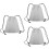 3Pcs Lightweight Drawstring Backpacks Grey Oxford Cloth Storage Bags 8