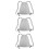 3Pcs Lightweight Drawstring Backpacks Grey Oxford Cloth Storage Bags 10