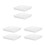 6Pcs White Plastic Flowerpot Trays Durable Square Planter Drip Saucers 4
