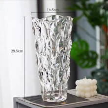 Thickened Glass Vase, Large Clear Transparent Design for Flower Display, Durable Decor for Living Room and Dining Table