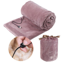USB Electric Blanket for Fast Even Heating, Machine Washable Flannel, 140x80cm for Office and Travel