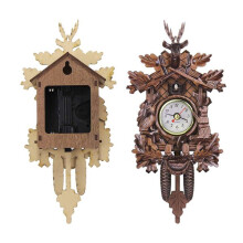 Decorative Bird Wall Clock, Vintage Chic with Swinging Bird Ornament, MDF Wall Clock for Home, Living Room, Cafe Decor