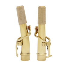 Gold Soprano Saxophone Neck and Brass Metal Mouthpiece Set for Curved or Straight Replacement
